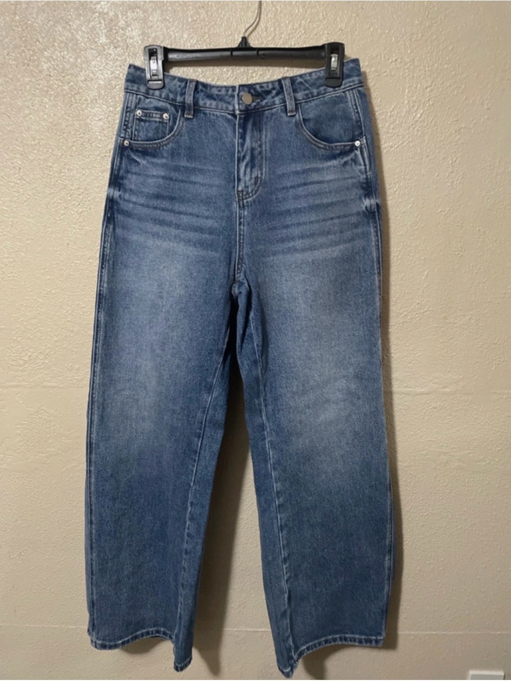Flamingals mid rise cropped barrel jeans
